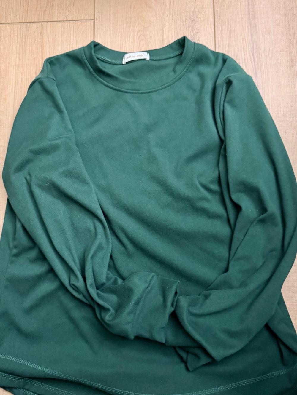 Forest Green Long Sleeve Crewneck Top